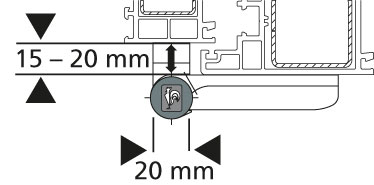 Schnittzeichnung Aufdeckbereich I - Für Standardrahmen - KT-EV