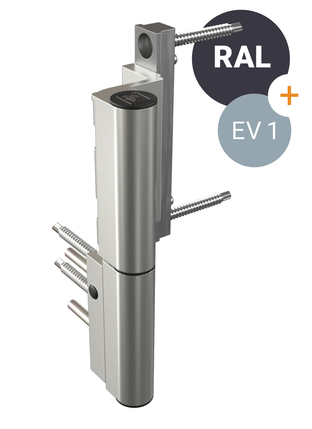 KT-RKV, 2-teilig – Türband im Rollendesign für Kunststofftüren. Erhältlich in RAL-Farben und Silber EV1.